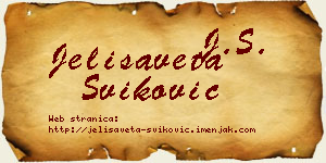 Jelisaveta Šviković vizit kartica